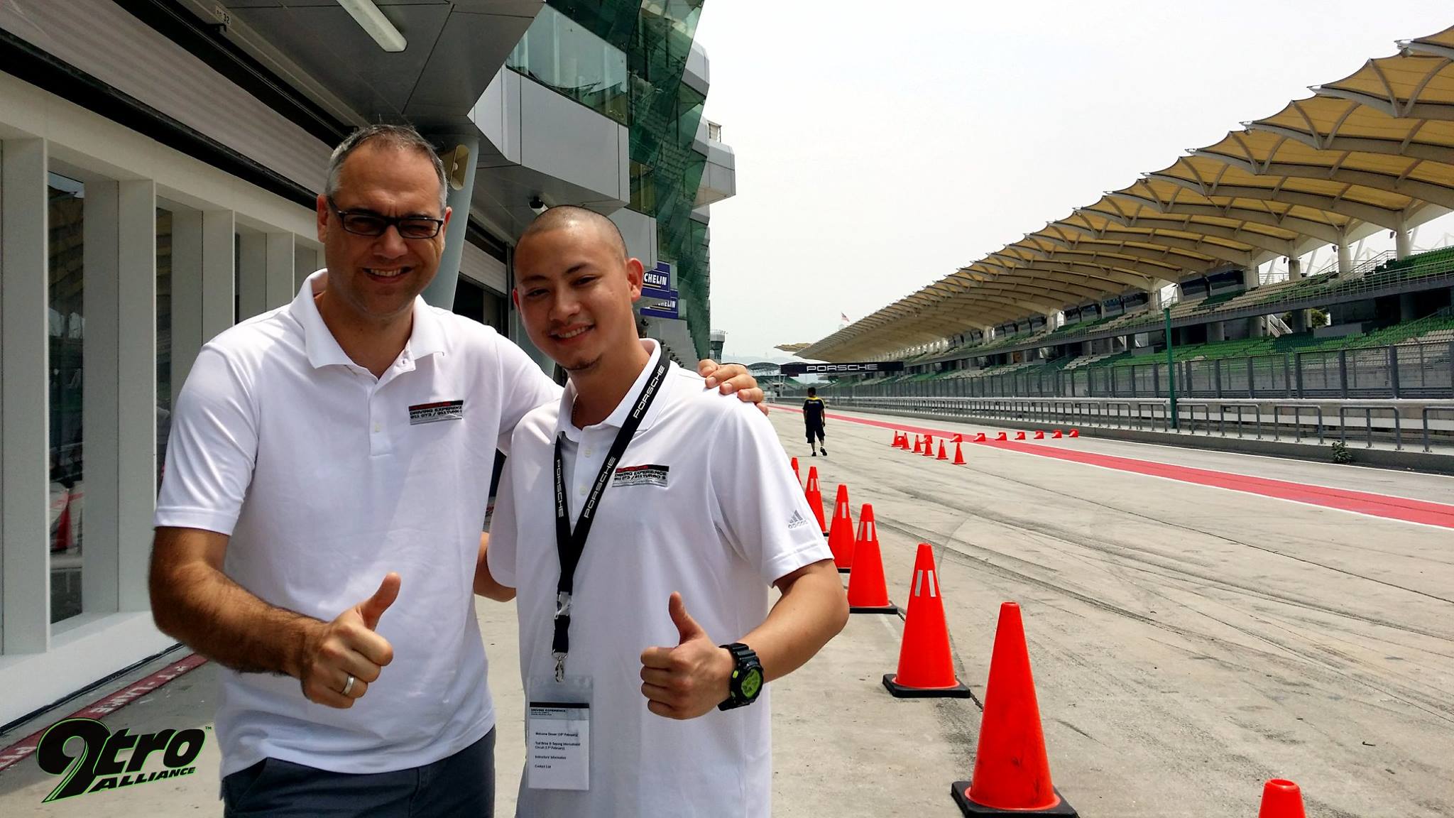 With Dr Henrik Dreier, General Manager of Porsche Asia Pacific. 
[Sepang International Circuit, Malaysia]